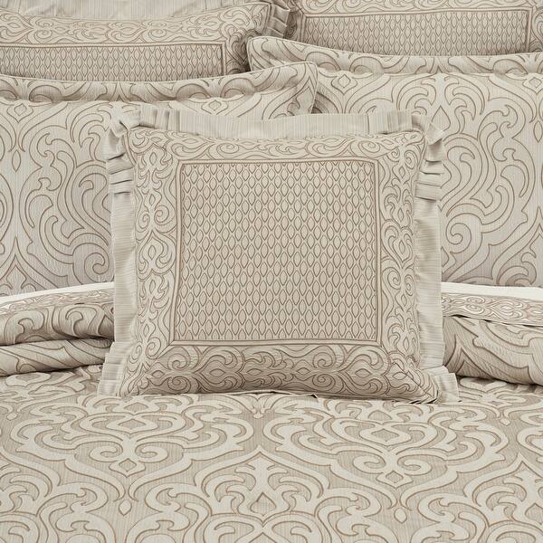 J. Queen New York Lazlo 20" Square Embellished Decorative Throw Pillow